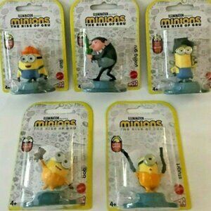 Minions Lot of 5 Mattel Mini Figurines NEW